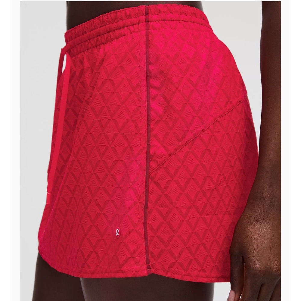 Lululemon Textured Mesh High-Rise Tennis Skirt Red  XXS New